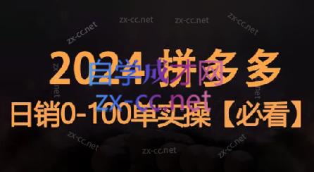 恒哥·2024拼多多日销0-100单实操-星禾网创星球