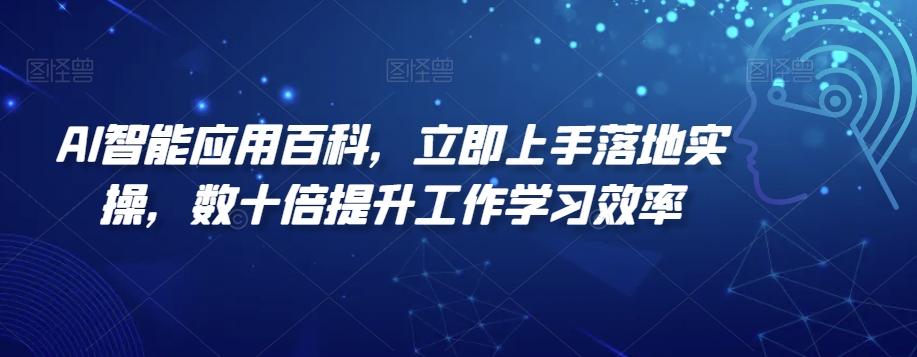 AI智能应用百科，​立即上手落地实操，数十倍提升工作学习效率-星禾网创星球
