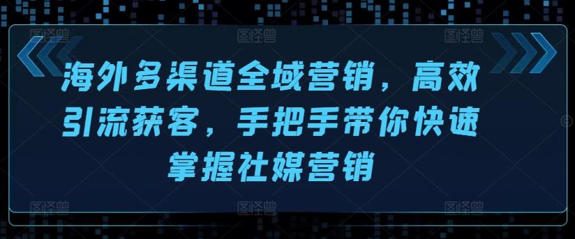 海外多渠道全域营销，高效引流获客，手把手带你快速掌握社媒营销-星禾网创星球