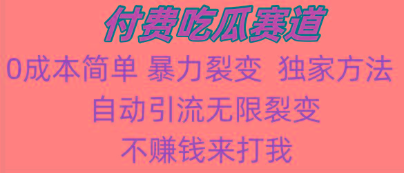 吃瓜付费赛道，暴力无限裂变，0成本，实测日入700+！！！-星禾网创星球