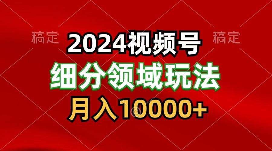 2024视频号分成计划细分领域玩法，每天5分钟，月入1W+-星禾网创星球