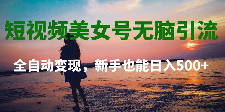 短视频美女号无脑引流，全自动变现，新手也能日入500+-星禾网创星球