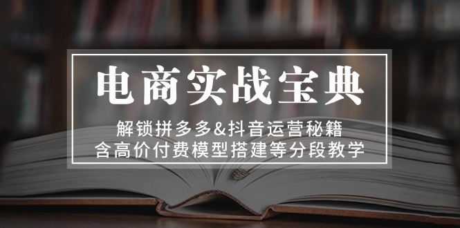 电商实战宝典 解锁拼多多&抖音运营秘籍 含高价付费模型搭建等分段教学-星禾网创星球
