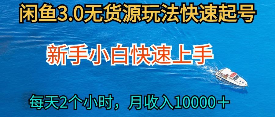 (9913期)2024最新闲鱼无货源玩法，从0开始小白快手上手，每天2小时月收入过万-星禾网创星球