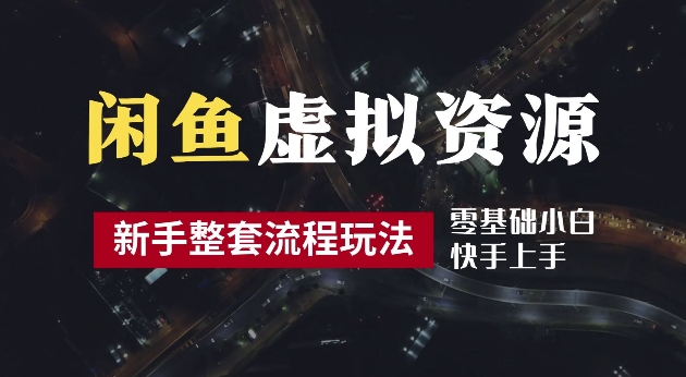2024最新闲鱼虚拟资源玩法，养号到出单整套流程，多管道收益，每天2小时月收入过万【揭秘】-星禾网创星球