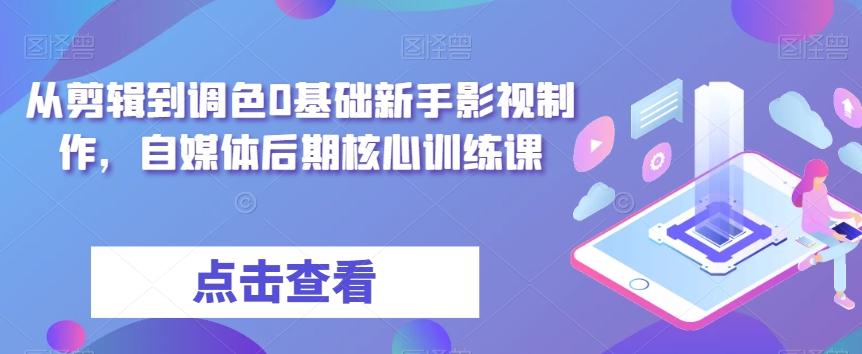 从剪辑到调色0基础新手影视制作，自媒体后期核心训练课-星禾网创星球