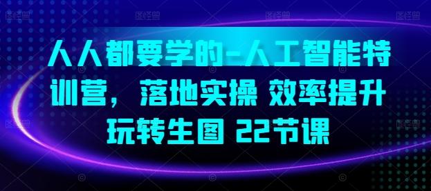 人人都要学的-人工智能特训营，落地实操 效率提升 玩转生图(22节课)-星禾网创星球