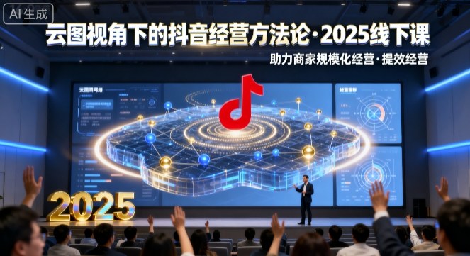 云图视角下的抖音经营方法论，2025线下课，助力商家规模化经营，提效经营(录音+字幕)-星禾网创星球