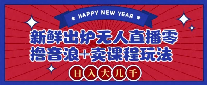 2024最新无人直播零撸音浪+卖课程玩法，日入大几千不是梦【揭秘】-星禾网创星球