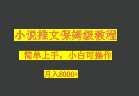 小说推文保姆级教程，小白可操作，月入8000+-星禾网创星球