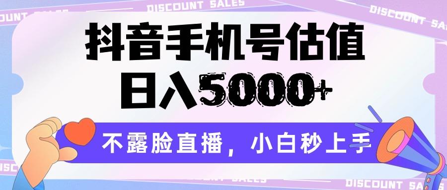 抖音手机号估值，日入5000+，不露脸直播，小白秒上手-星禾网创星球