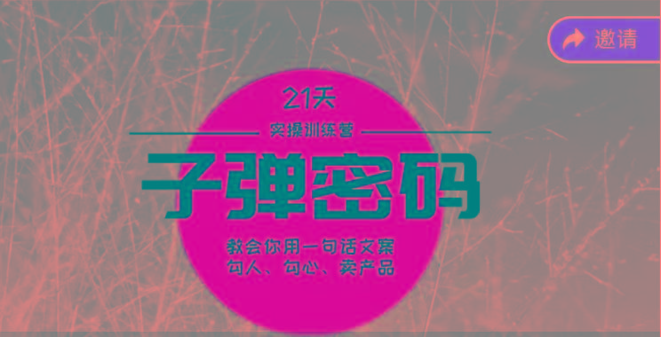 《子弹密码训练营》-用一句话文案勾人勾心卖产品，21天学到顶尖文案大师策略和技巧-星禾网创星球