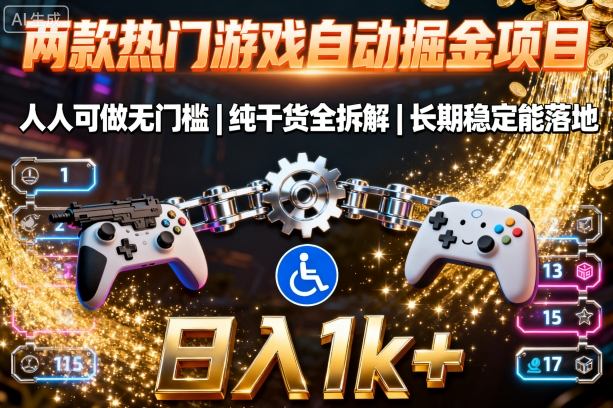 两款热门游戏自动掘金项目，人人可做无门槛，纯干货全拆解，长期稳定能落地，日入1k+【揭秘】-星禾网创星球