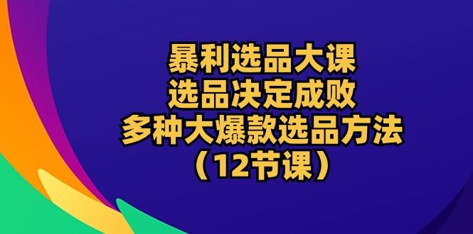 暴利 选品大课：选品决定成败，教你多种大爆款选品方法(12节课-星禾网创星球