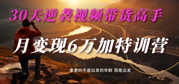 30天逆袭视频带货高手，单月变现6万加特训营-麦子甜-星禾网创星球