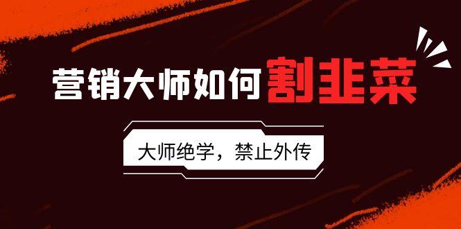 营销大师如何割韭菜：流量大师/讲故事大师/话术大师/卖货大师/成交大师/...-星禾网创星球