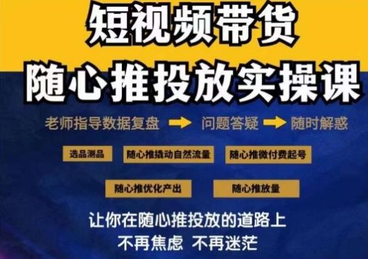 2024好物分享随心推投放实操课，随心推撬动自然流量/微付费起号/优化产出-星禾网创星球