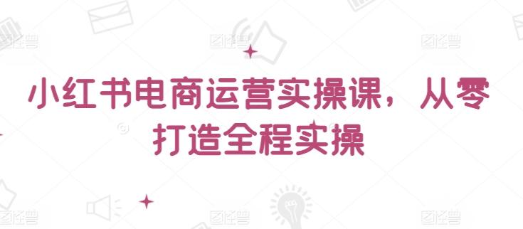 小红书电商运营实操课，​从零打造全程实操-星禾网创星球