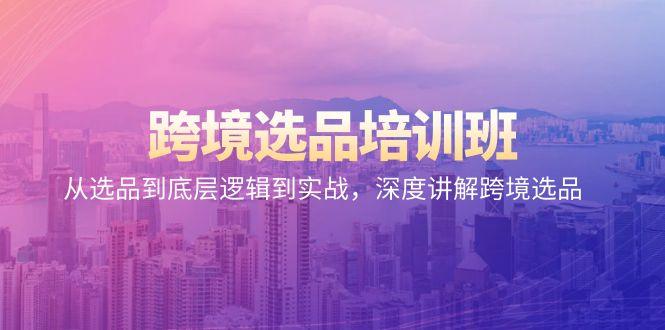 跨境选品培训班：从选品到底层逻辑到实战，深度讲解跨境选品-星禾网创星球
