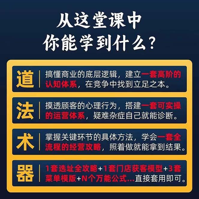 图片[1]-餐饮店盈利实操方法：教你怎样开一家持续能赚钱的餐厅(25节-星禾网创星球