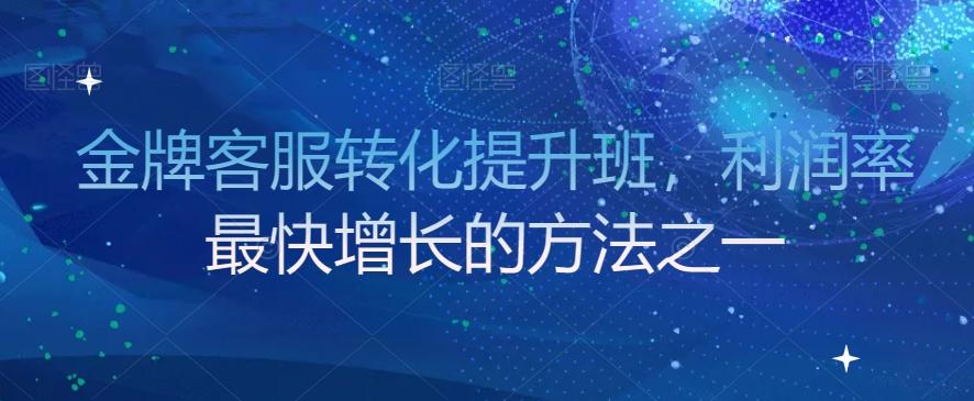 金牌客服转化提升班，利润率最快增长的方法之一-星禾网创星球
