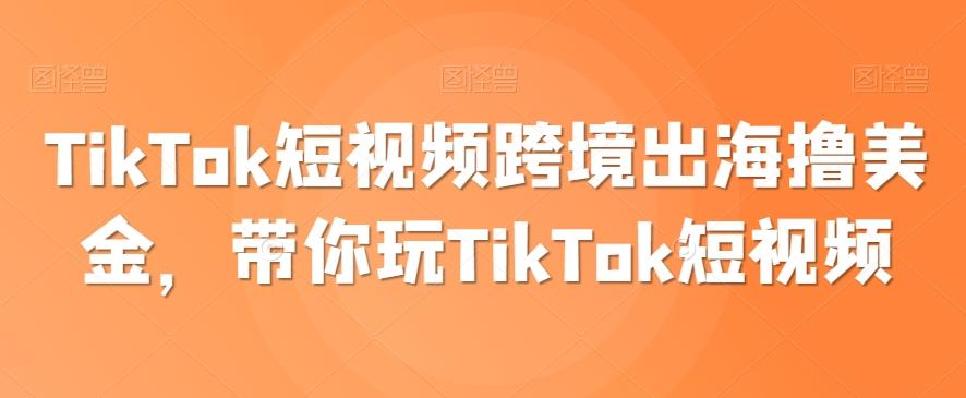 TikTok短视频跨境出海撸美金，带你玩TikTok短视频-星禾网创星球