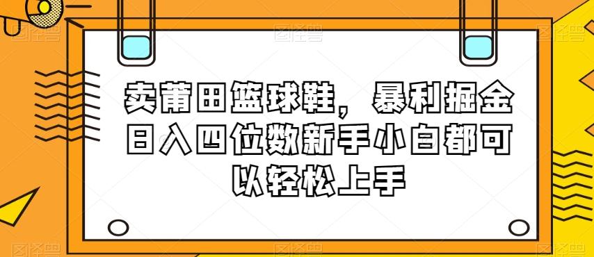 卖莆田篮球鞋，暴利掘金日入四位数新手小白都可以轻松上手【揭秘】-星禾网创星球