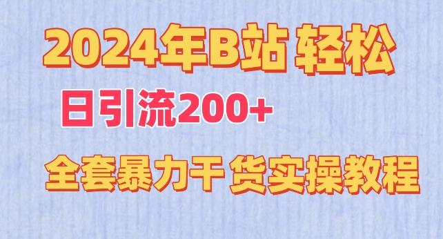 2024年B站轻松日引流200+的全套暴力干货实操教程【揭秘】-星禾网创星球