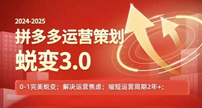 2024-2025拼多多运营策略蜕变3.0，0~1完美蜕变，解决信息焦虑-星禾网创星球