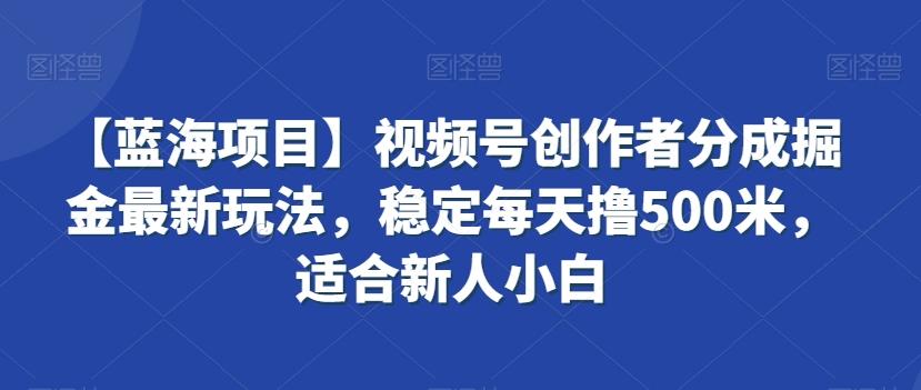 【蓝海项目】视频号创作者分成掘金最新玩法，稳定每天撸500米，适合新人小白【揭秘】-星禾网创星球