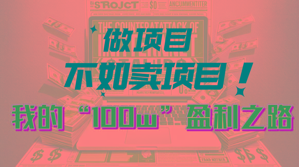 为什么做项目不如卖项目？我的100W+盈利之路-星禾网创星球
