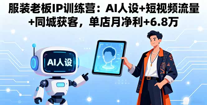服装老板IP训练营：AI人设+短视频流量+同城获客，单店月净利+6.8万-星禾网创星球