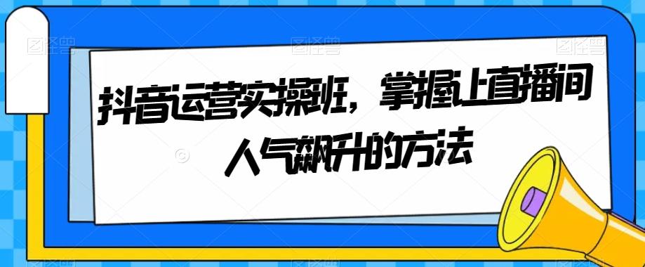 抖音运营实操班，掌握让直播间人气飙升的方法-星禾网创星球