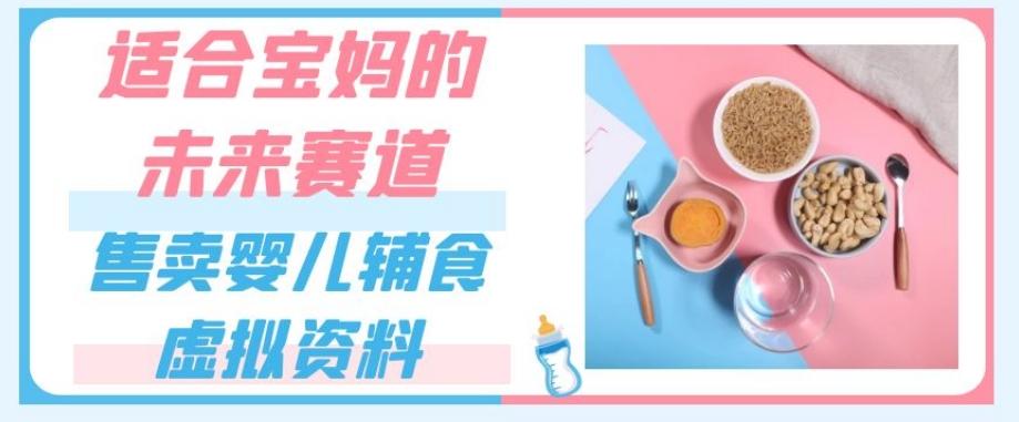 适合宝妈的未来赛道，售卖婴儿辅食虚拟资料，一份9.9-69.9元闭眼赚钱-星禾网创星球