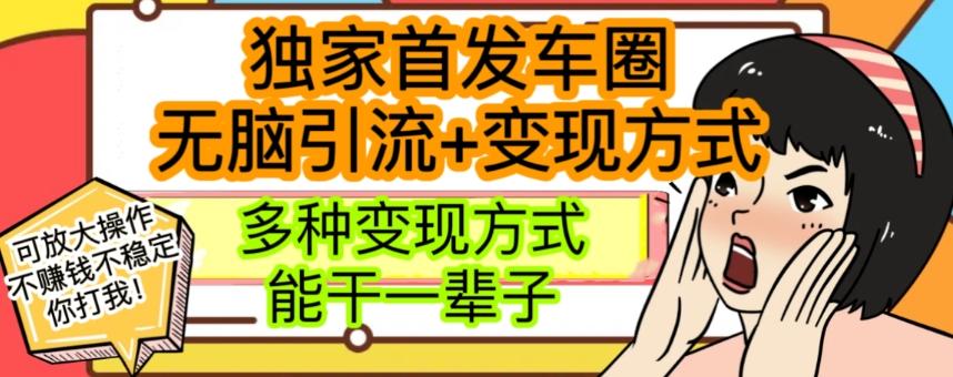 最新独家日入过千车圈暴力引流变现详解【揭秘】-星禾网创星球