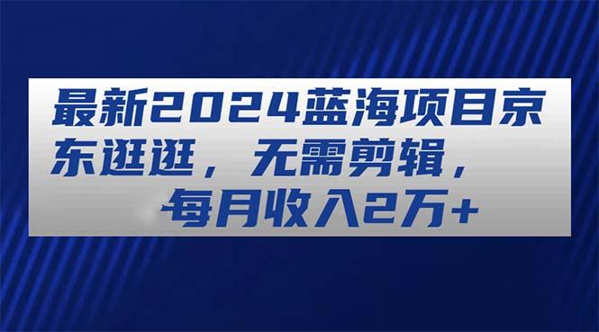 最新2024蓝海项目京东逛逛，无需剪辑，每月收入2万+-星禾网创星球