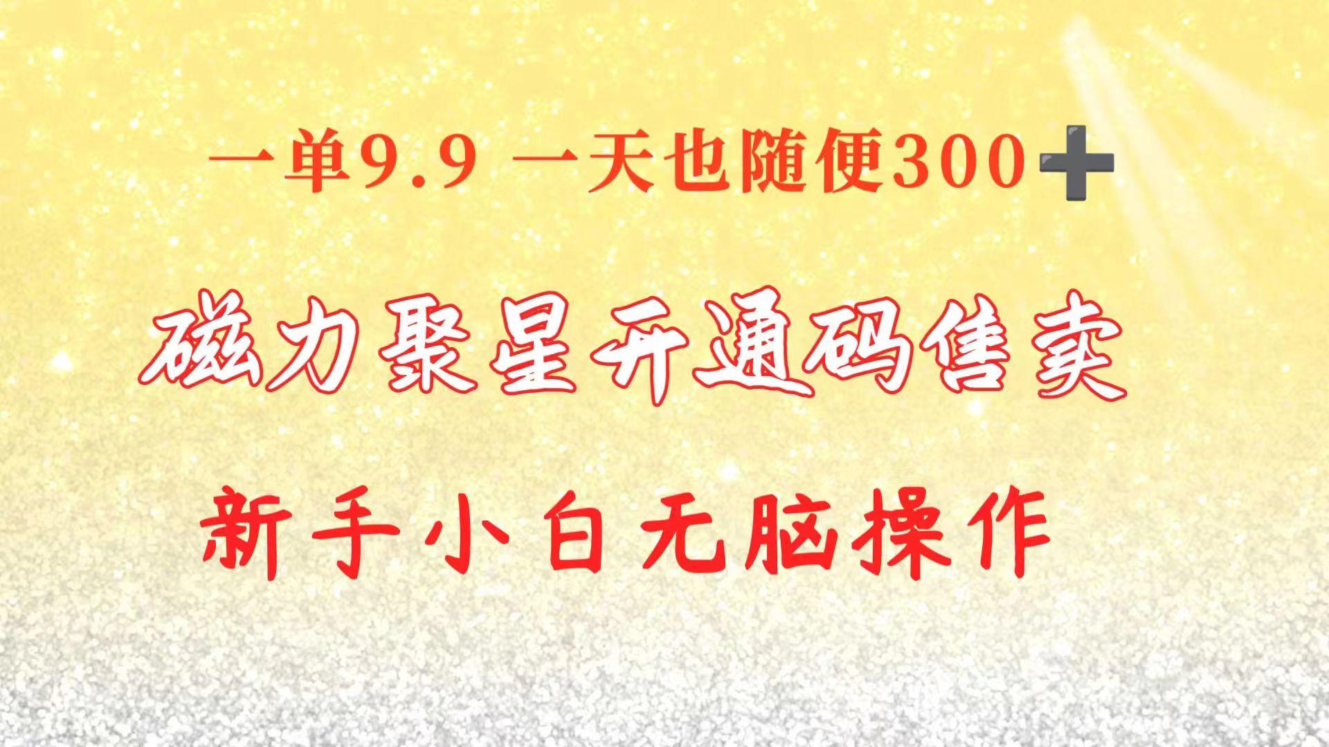 快手磁力聚星码信息差 售卖  一单卖9.9  一天也轻松300+ 新手小白无脑操作-星禾网创星球