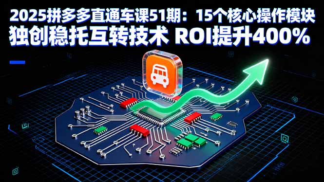 2025拼多多直通车课51期：15个核心操作模块 独创稳托互转技术 ROI提升400%-星禾网创星球
