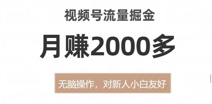 视频号流量掘金，无脑操作，对新人小白友好，月赚2000多【揭秘】-星禾网创星球
