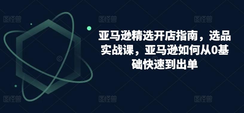亚马逊精选开店指南，选品实战课，亚马逊如何从0基础快速到出单-星禾网创星球