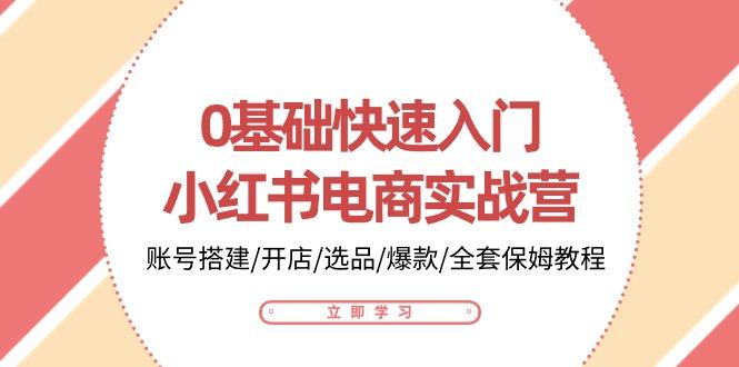 0基础快速入门-小红书电商实战营：账号搭建/开店/选品/爆款/全套保姆教程-星禾网创星球