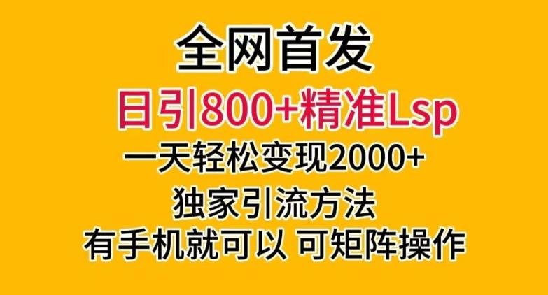 全网首发！日引800+精准老色批，一天变现2000+，独家引流方法，可矩阵操作【揭秘】-星禾网创星球