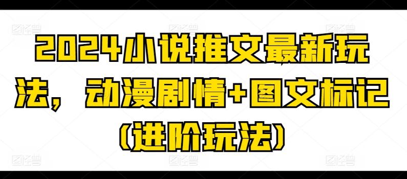 2024小说推文最新玩法，动漫剧情+图文标记(进阶玩法)-星禾网创星球