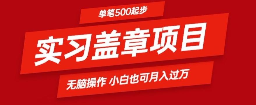 实习代盖章项目一单500起普通人可落地项目小白也可轻易上手-星禾网创星球