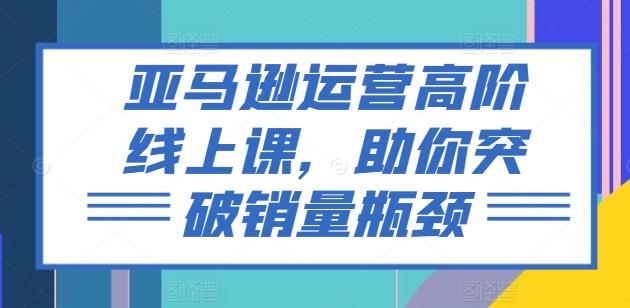 亚马逊运营高阶线上课，助你突破销量瓶颈-星禾网创星球