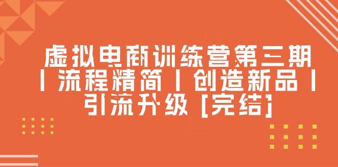 虚拟电商训练营第三期丨流程精简丨创造新品丨引流升级 [完结]-星禾网创星球