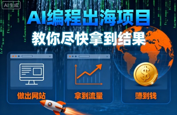 AI编程出海项目，教你尽快拿到结果-做出网站、拿到流量、賺到钱-星禾网创星球