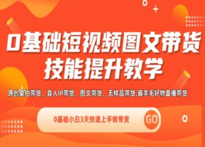 0基础短视频图文带货实操技能提升教学(直播课+视频课),0基础小白3天快速上手做带货-星禾网创星球
