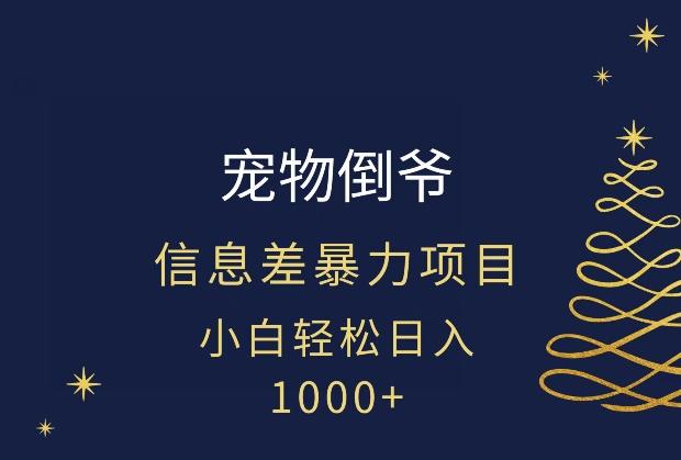 宠物倒爷，暴利的信息差项目，足不出户就有客户，年轻人都喜欢宠物！-星禾网创星球