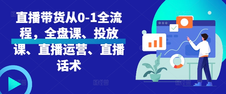 直播带货从0-1全流程，全盘课、投放课、直播运营、直播话术-星禾网创星球